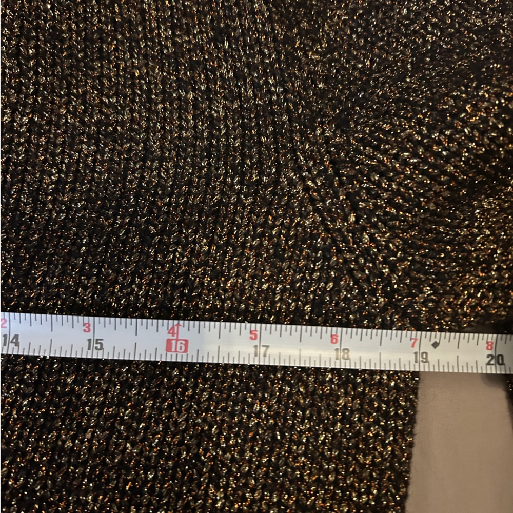 Jenni Kayne gold black sparkly sweater cardigan Size Small - Picture 3 of 14